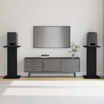 Speaker Stands 2 pcs Black Oak 30 x 30 x 60 cm Engineered Wood