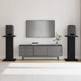 Speaker Stands 2 pcs Black oak 30 x 30 x 60 cm Engineered Wood - Top-Down View