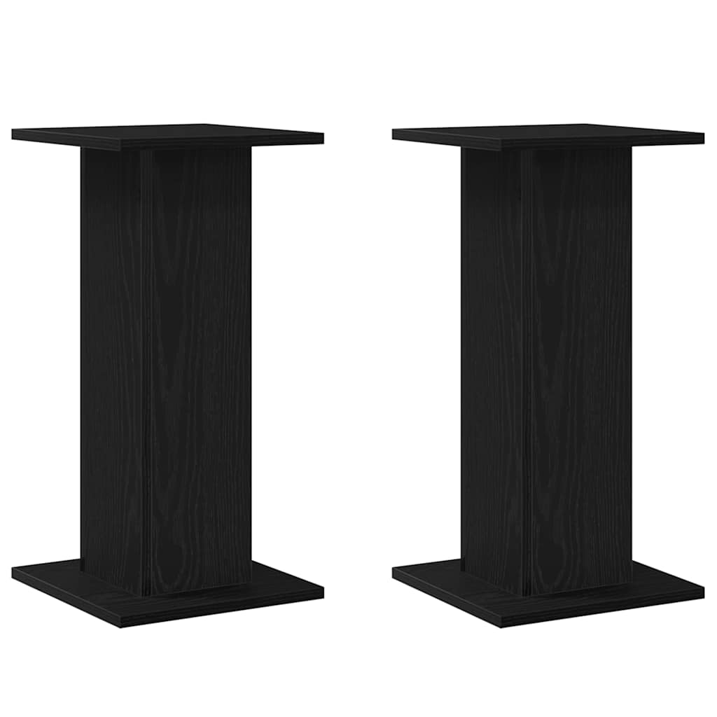 Speaker Stands 2 pcs Black oak 30 x 30 x 60 cm Engineered Wood