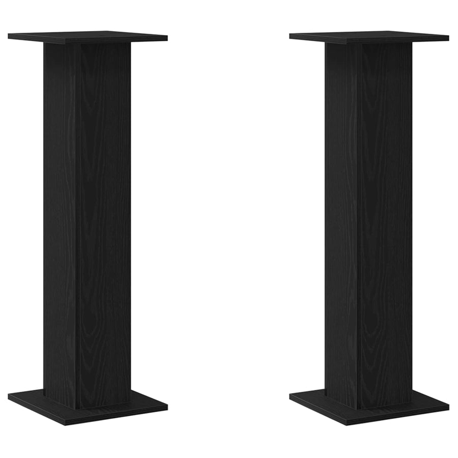 Speaker Stands 2 pcs Black Oak 30 x 30 x 95 cm Engineered Wood