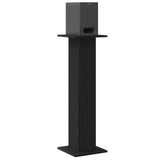 Speaker Stands 2 pcs Black Oak 30 x 30 x 95 cm Engineered Wood - Side View