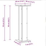 Speaker Stands 2 pcs Black Oak 30 x 30 x 95 cm Engineered Wood