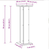 Speaker Stands 2 pcs Black Oak 30 x 30 x 95 cm Engineered Wood - Extra Image