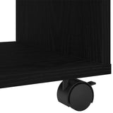 End Table Black Oak 72 x 33 x 42,5 cm Engineered wood - Close-Up Angle