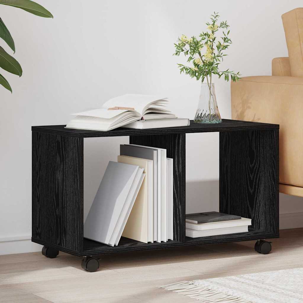 End Table Black Oak 72 x 33 x 42,5 cm Engineered wood