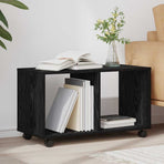 End Table Black Oak 72 x 33 x 42,5 cm Engineered wood