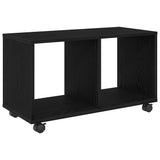 End Table Black Oak 72 x 33 x 42,5 cm Engineered wood - Front View