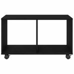 End Table Black Oak 72 x 33 x 42,5 cm Engineered wood