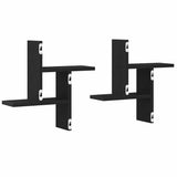 Wall Shelves 2 pcs Black Oak 38x12x38 cm Engineered Wood