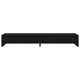 Monitor Stand with Drawers Black Oak 100x27x15cm Engineered Wood