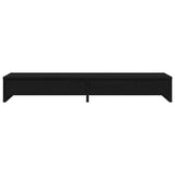 Monitor Stand with Drawers Black Oak 100x27x15cm Engineered Wood - Rear View