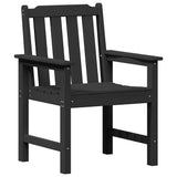 Garden Dining Chair. 2 pcs Black 65.5 x 59 x 88cm HDPE - Top-Down View