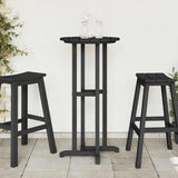 Bar Table Black 55 x 55 x 107 cm HDPE - Top-Down View