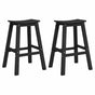 Bar Stool 2 pcs Black 52 x 43 x 73,5 cm HDPE