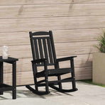 Garden Rocking Chair Black HDPE