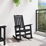 Garden Rocking Chair Black HDPE