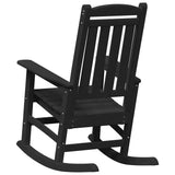 Garden Rocking Chair Black 92 x 70 x 108cm HDPE
