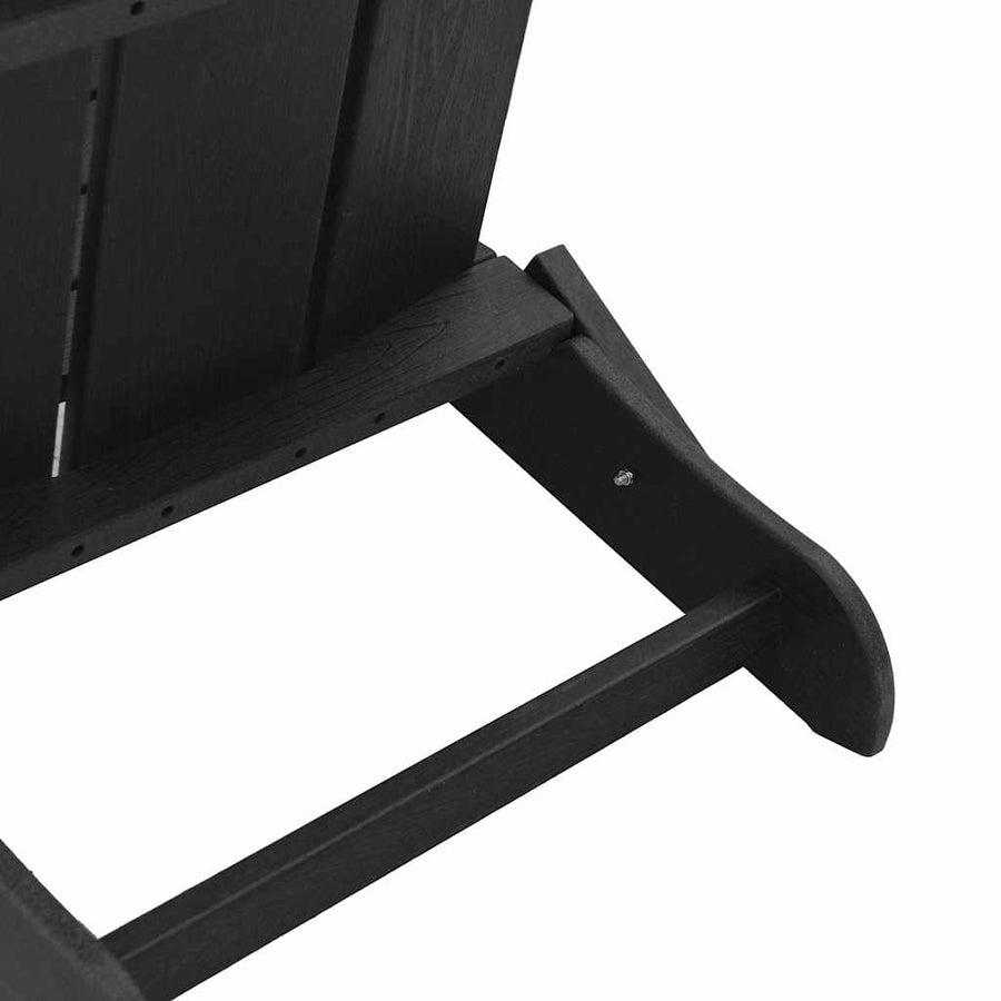 Folding Adirondack Chair Black 80.5 x 74.5 x 92 cm HDPE