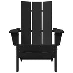 Folding Adirondack Chair Black 80.5 x 74.5 x 92 cm HDPE