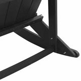 Adirondack Rocking Chair Black 92 x 73.5 x 92 cm HDPE