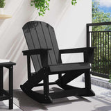 Adirondack Rocking Chair Black 73.5 x 92 x 90cm HDPE - Side View
