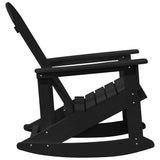 Adirondack Rocking Chair Black 73.5 x 92 x 90cm HDPE - 45-Degree Angle