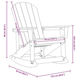 Adirondack Rocking Chair Black 92 x 73.5 x 92 cm HDPE