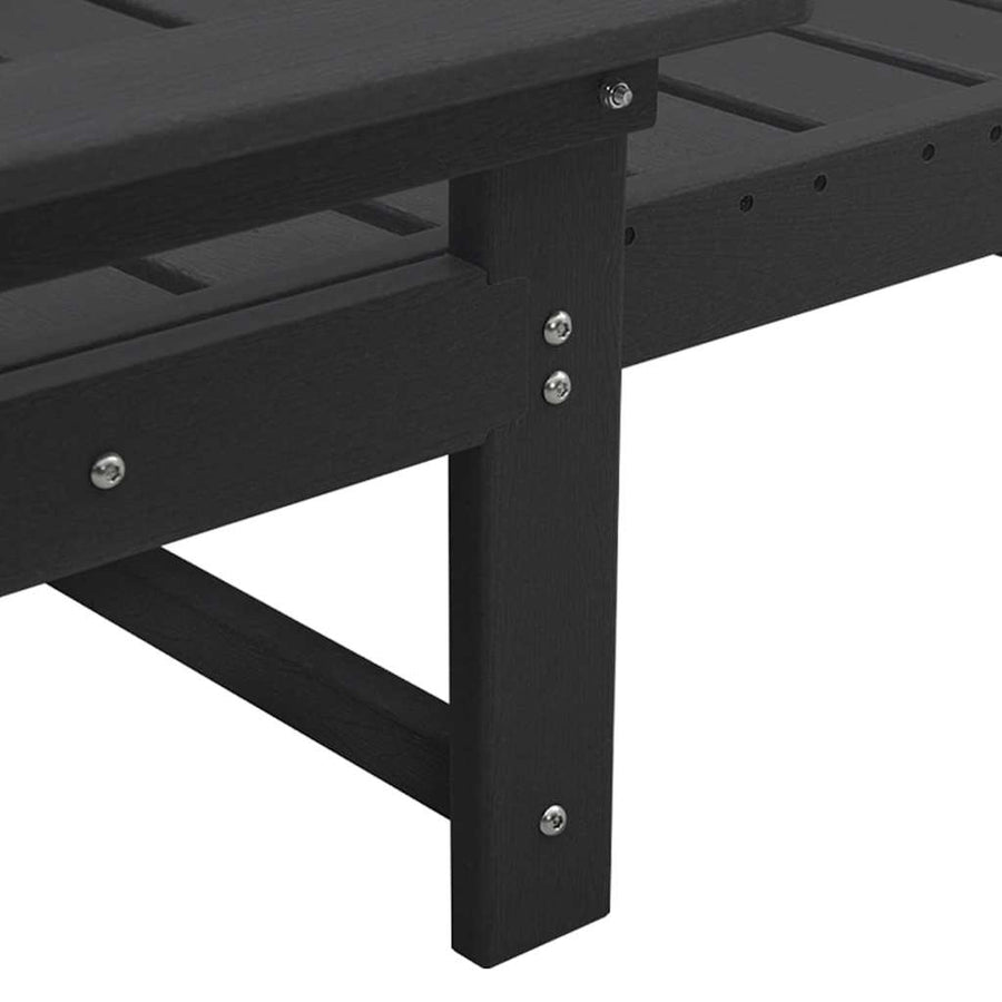 Sun Lounger Black HDPE