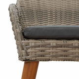 Garden Chair 2 pcs Black 55 x 62.5 x 82cm Poly Rattan - Extra Image