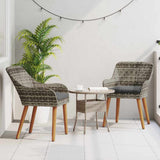 Garden Chair 2 pcs Grey 62.5 x 55 x 82 cm Poly Rattan