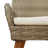 Garden Chair 2 pcs Beige 55 x 62.5 x 82cm Poly Rattan - Extra Image