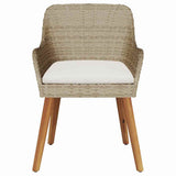 Garden Chair 2 pcs Beige 62.5 x 55 x 82 cm Poly Rattan