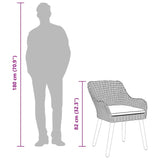 Garden Chair 2 pcs Beige 55 x 62.5 x 82cm Poly Rattan - Extra Image