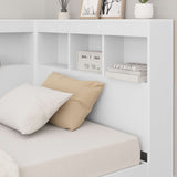 Storage Headboard White Engineered Wood - Top-Down View