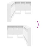 Storage Headboard White Engineered Wood - Extra Image