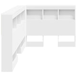 Storage Headboard White Engineered Wood