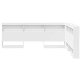 Storage Headboard with Shelf White 140 cm Engineered Wood