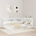 Storage Headboard White Engineered Wood