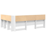 Storage Headboard with Shelf White 160 cm Engineered Wood - Close-Up Angle