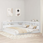 Storage Headboard White Engineered Wood