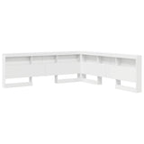 Storage Headboard with Shelf White 180 cm Engineered Wood