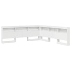 Storage Headboard White Engineered Wood