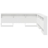 Storage Headboard with Shelf White 180 cm Engineered Wood