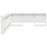 Storage Headboard with Shelf White 180 cm Engineered Wood