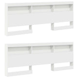 Bookcase Bed with Headboard White 180 x 200 cm Engineered wood