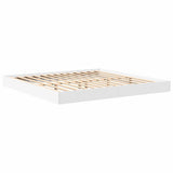 Bookcase Bed with Headboard White 180 x 200 cm Engineered wood