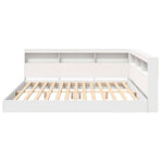 Bookcase Bed with Shelf White 180 x 200 cm Engineered Wood