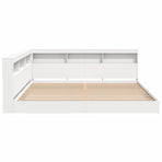 Bookcase Bed with Shelf White 180 x 200 cm Engineered Wood