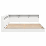 Bookcase Bed with Headboard White 180 x 200 cm Engineered wood - Rear View