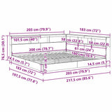Bookcase Bed with Headboard White 180 x 200 cm Engineered wood - Extra Image